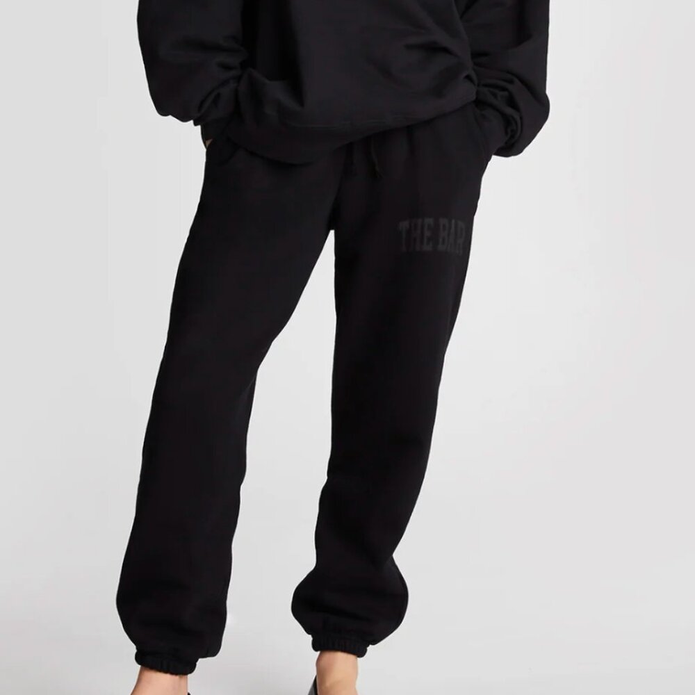 The Bar - VARSITY SWEATPANTS BLACK - Size L
